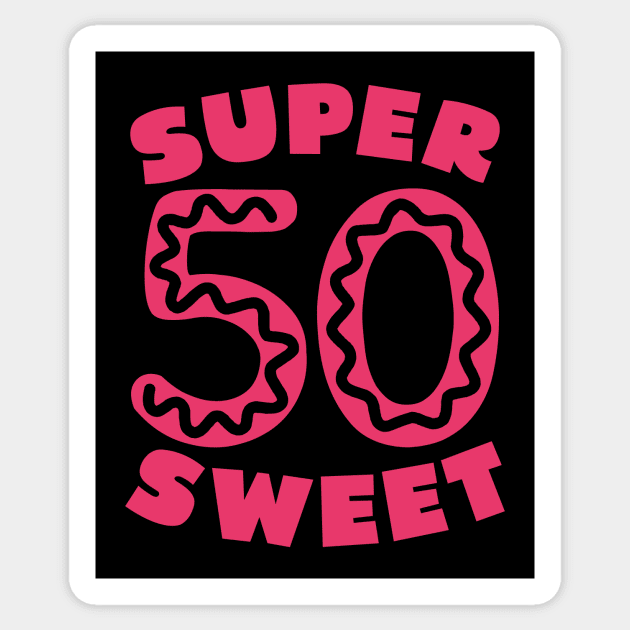 Super Sweet 50 Pink Donut Icing Sticker by colorsplash